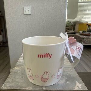 Magenta Miffy Pink and White Mug